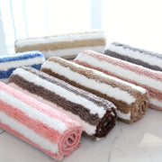 Plush Stripe Bath Mat