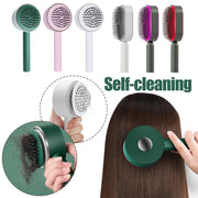 One-Key Self Cleaning Hair Brush