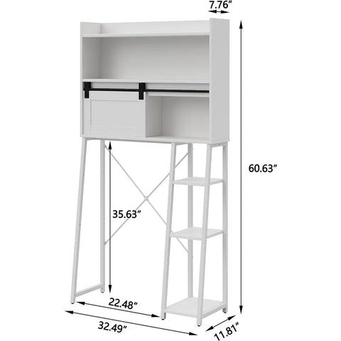 Over the Toilet Storage with Toilet Paper Stand