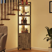 Corner Shelf with Wine Glass Holder