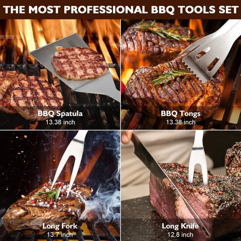 34 Pc Grilling Tools Set