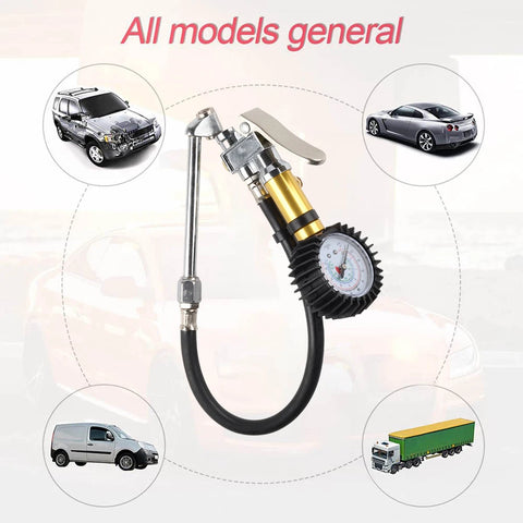 Tire Inflator with Pressure Gauge