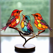 Colorful Birds Desktop Ornament