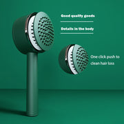 One-Key Self Cleaning Hair Brush