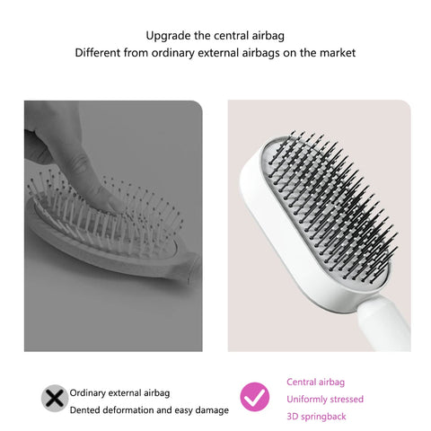 One-Key Self Cleaning Hair Brush