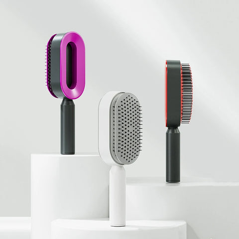 One-Key Self Cleaning Hair Brush